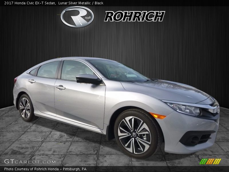 Lunar Silver Metallic / Black 2017 Honda Civic EX-T Sedan