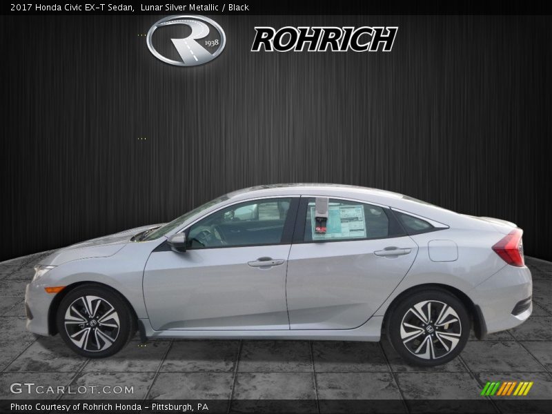 Lunar Silver Metallic / Black 2017 Honda Civic EX-T Sedan