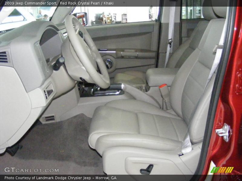 Red Rock Crystal Pearl / Khaki 2009 Jeep Commander Sport