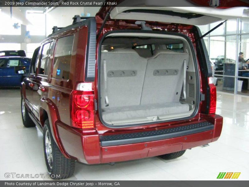 Red Rock Crystal Pearl / Khaki 2009 Jeep Commander Sport