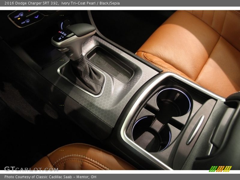 Ivory Tri-Coat Pearl / Black/Sepia 2016 Dodge Charger SRT 392