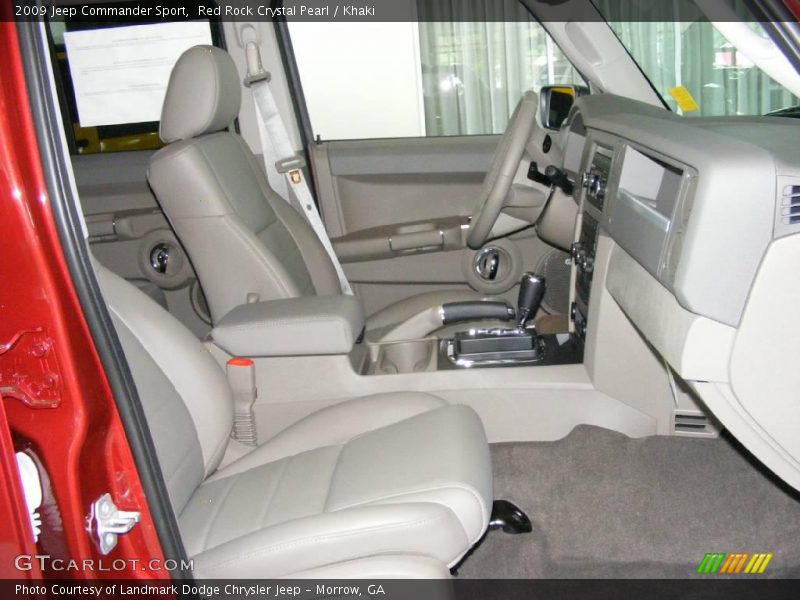 Red Rock Crystal Pearl / Khaki 2009 Jeep Commander Sport