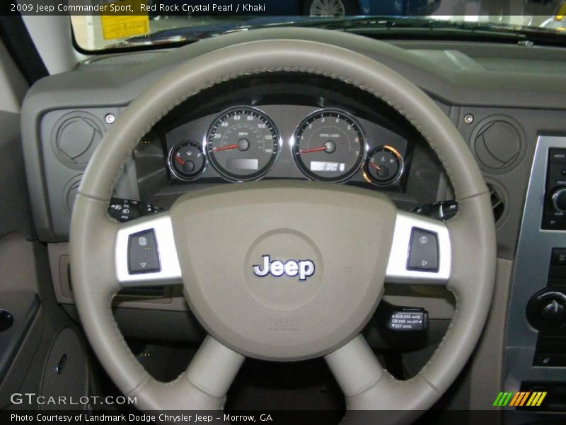 Red Rock Crystal Pearl / Khaki 2009 Jeep Commander Sport