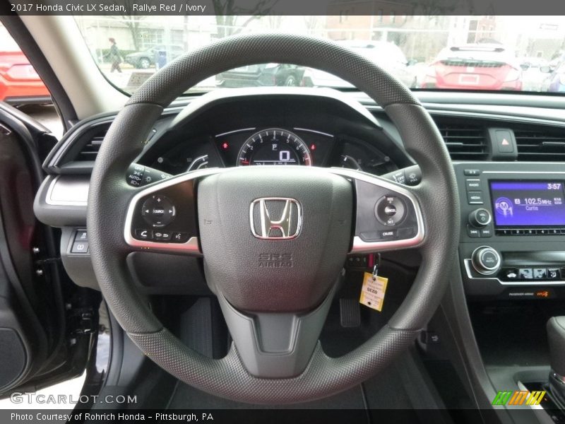 Rallye Red / Ivory 2017 Honda Civic LX Sedan