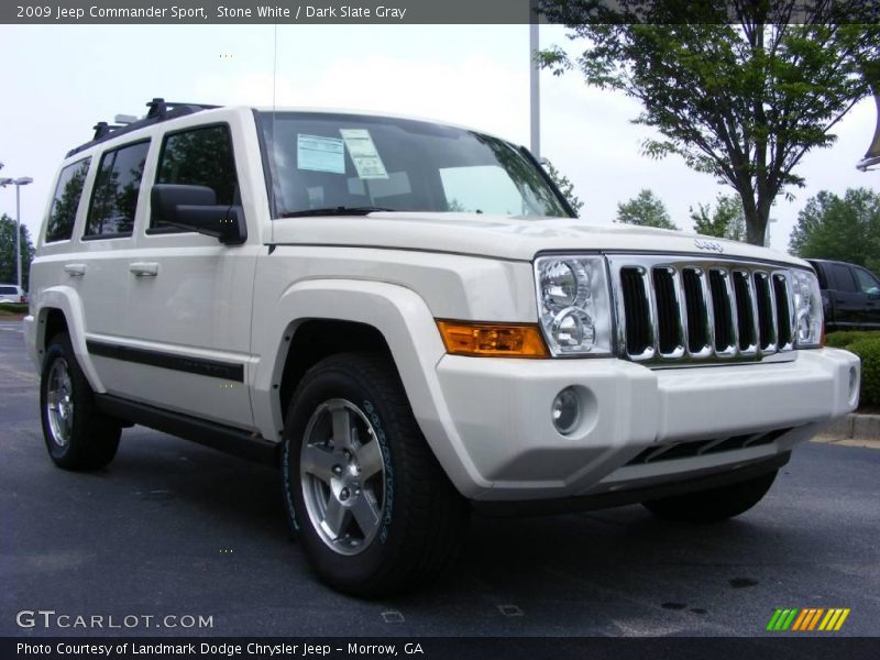 Stone White / Dark Slate Gray 2009 Jeep Commander Sport
