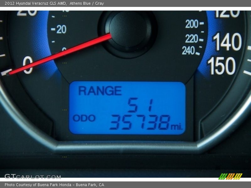 Athens Blue / Gray 2012 Hyundai Veracruz GLS AWD