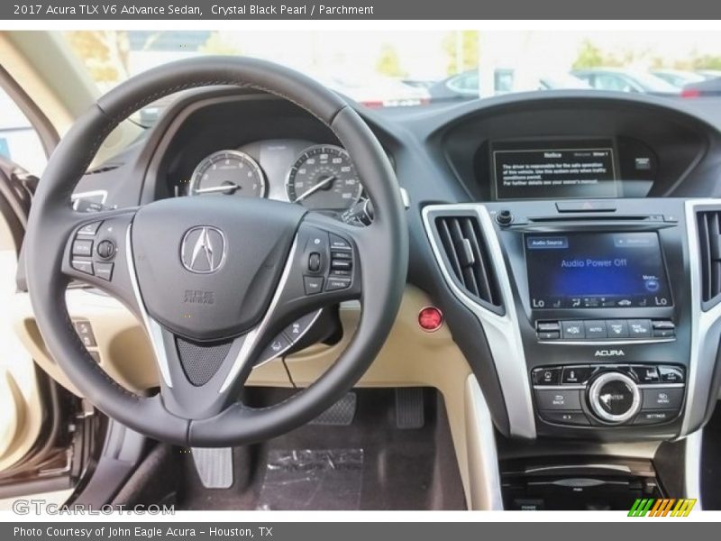 Crystal Black Pearl / Parchment 2017 Acura TLX V6 Advance Sedan