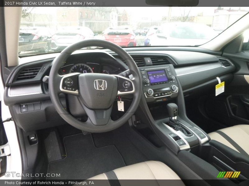 Taffeta White / Ivory 2017 Honda Civic LX Sedan