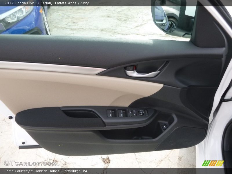 Taffeta White / Ivory 2017 Honda Civic LX Sedan