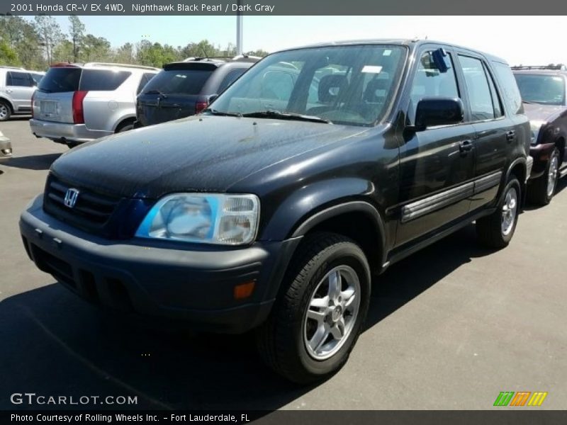 Nighthawk Black Pearl / Dark Gray 2001 Honda CR-V EX 4WD
