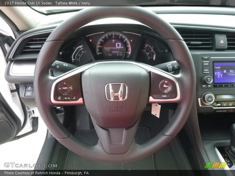 Taffeta White / Ivory 2017 Honda Civic LX Sedan