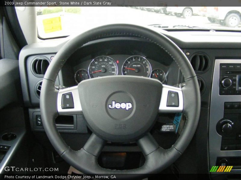 Stone White / Dark Slate Gray 2009 Jeep Commander Sport