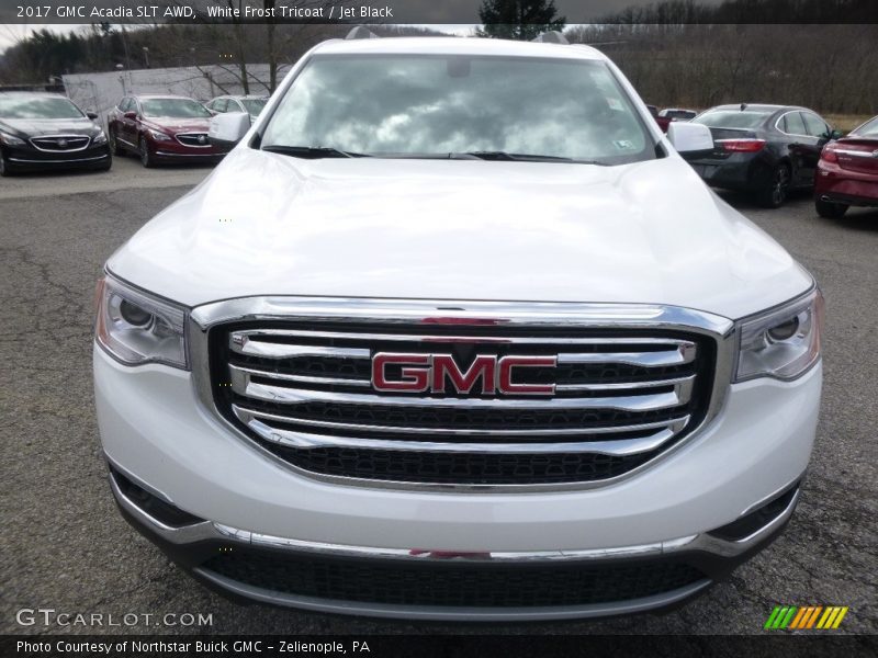 White Frost Tricoat / Jet Black 2017 GMC Acadia SLT AWD