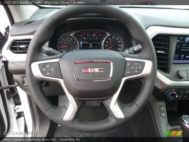 White Frost Tricoat / Jet Black 2017 GMC Acadia SLT AWD