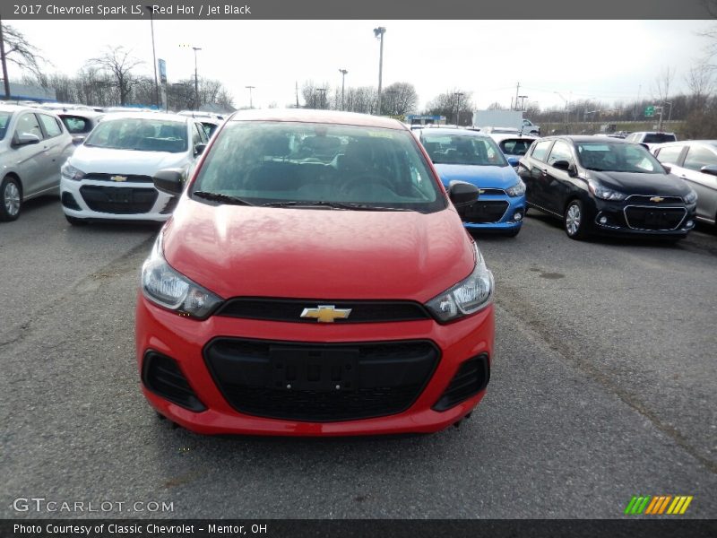 Red Hot / Jet Black 2017 Chevrolet Spark LS
