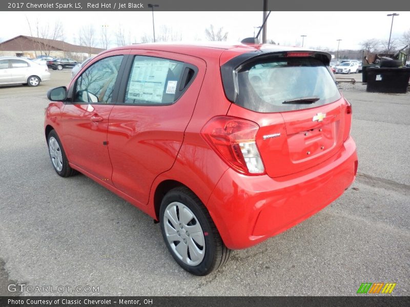 Red Hot / Jet Black 2017 Chevrolet Spark LS