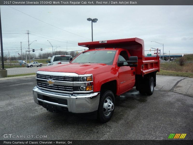 Red Hot / Dark Ash/Jet Black 2017 Chevrolet Silverado 3500HD Work Truck Regular Cab 4x4