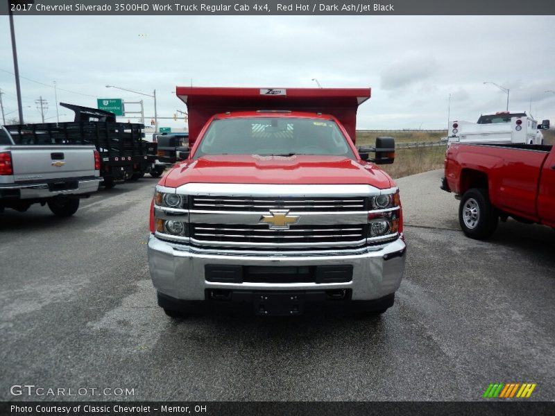 Red Hot / Dark Ash/Jet Black 2017 Chevrolet Silverado 3500HD Work Truck Regular Cab 4x4