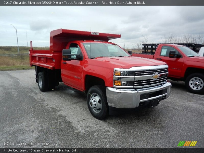 Red Hot / Dark Ash/Jet Black 2017 Chevrolet Silverado 3500HD Work Truck Regular Cab 4x4