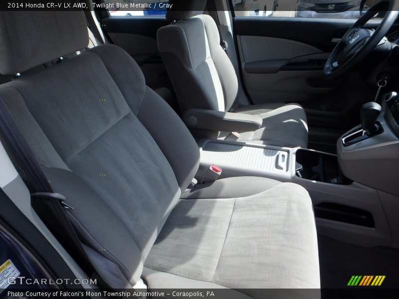 Twilight Blue Metallic / Gray 2014 Honda CR-V LX AWD