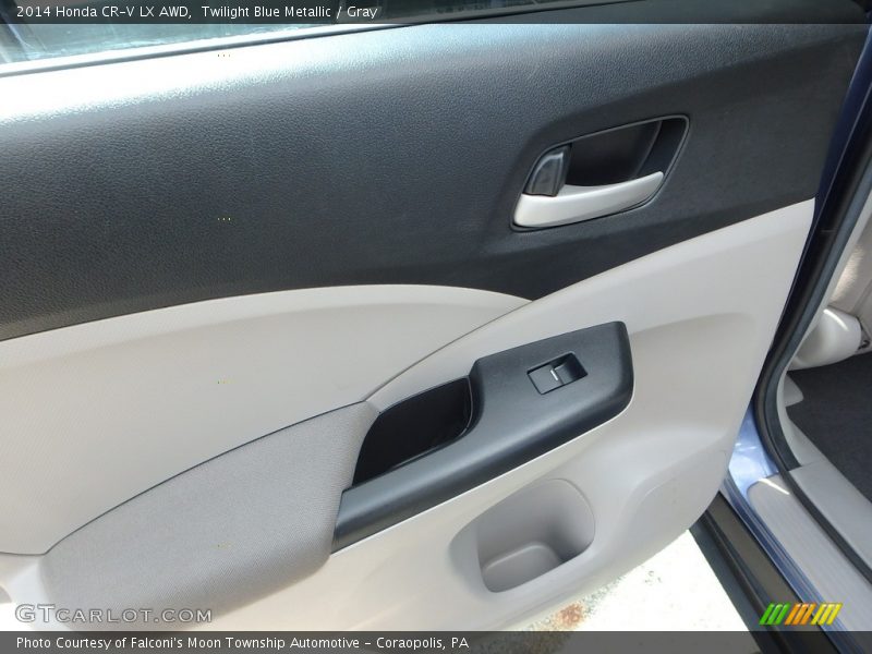 Twilight Blue Metallic / Gray 2014 Honda CR-V LX AWD