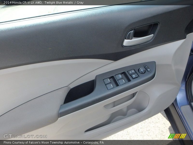 Twilight Blue Metallic / Gray 2014 Honda CR-V LX AWD