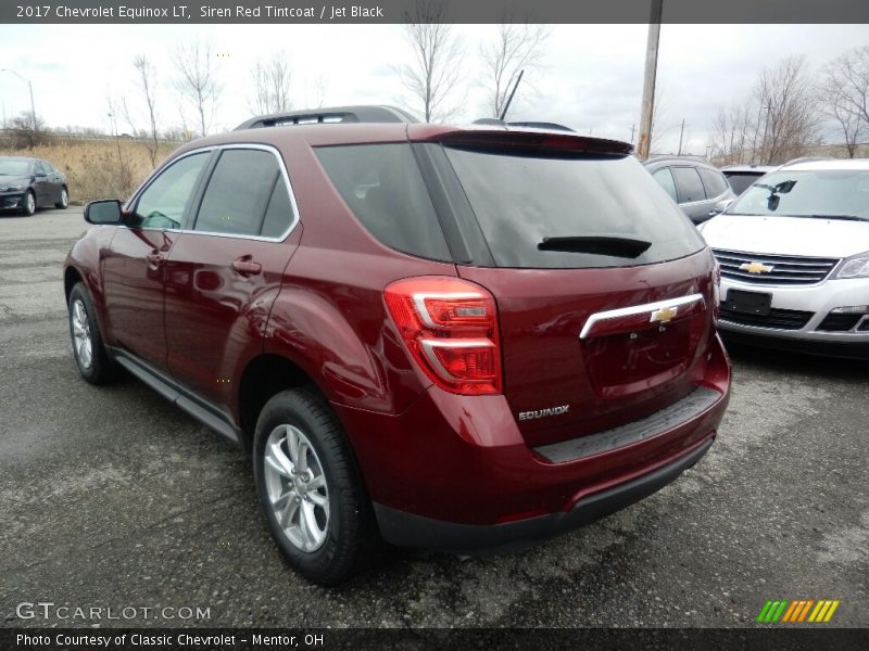 Siren Red Tintcoat / Jet Black 2017 Chevrolet Equinox LT