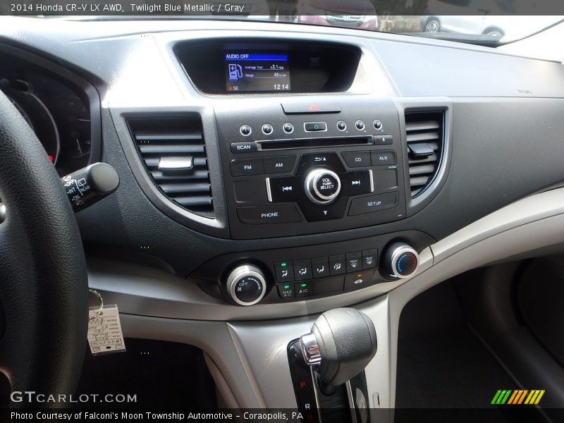 Twilight Blue Metallic / Gray 2014 Honda CR-V LX AWD