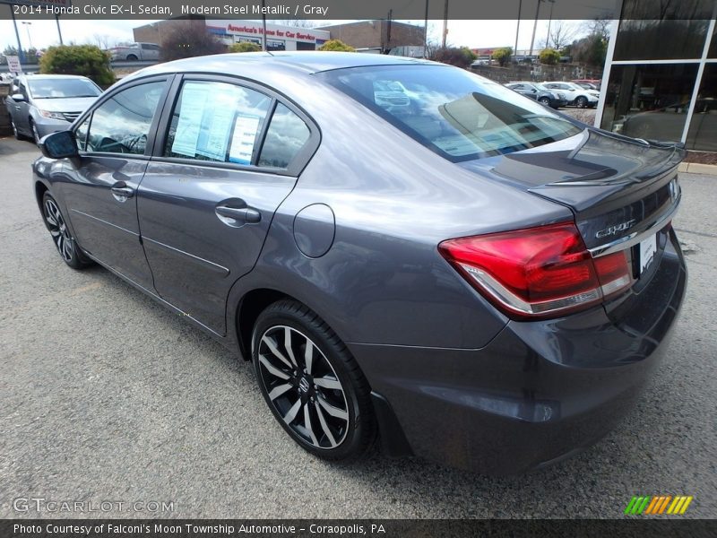 Modern Steel Metallic / Gray 2014 Honda Civic EX-L Sedan