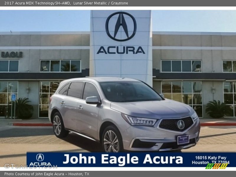 Lunar Silver Metallic / Graystone 2017 Acura MDX Technology SH-AWD