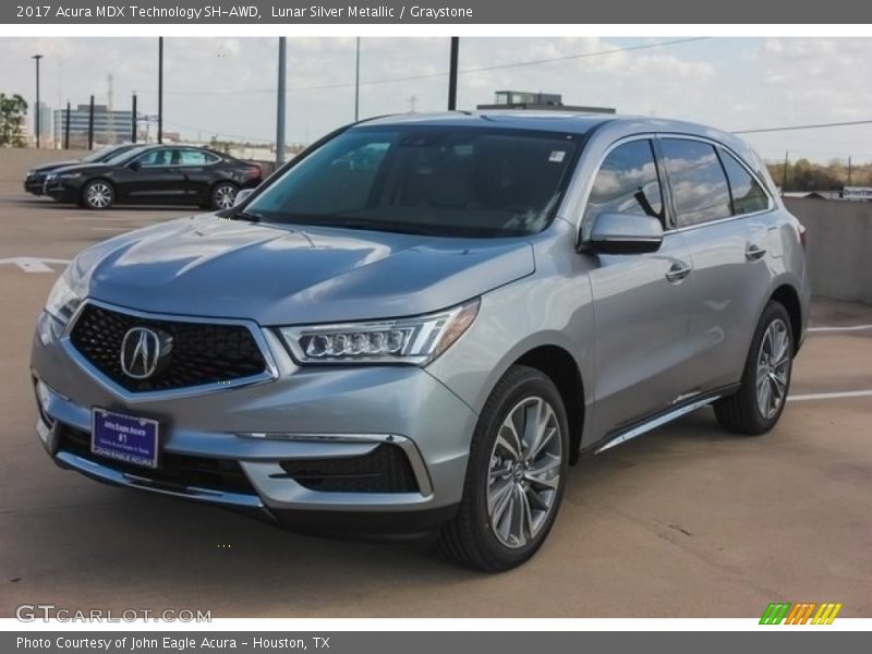 Lunar Silver Metallic / Graystone 2017 Acura MDX Technology SH-AWD