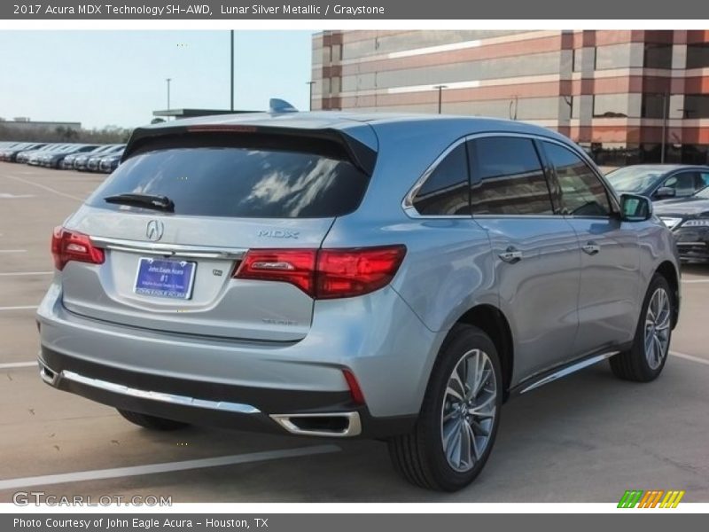 Lunar Silver Metallic / Graystone 2017 Acura MDX Technology SH-AWD