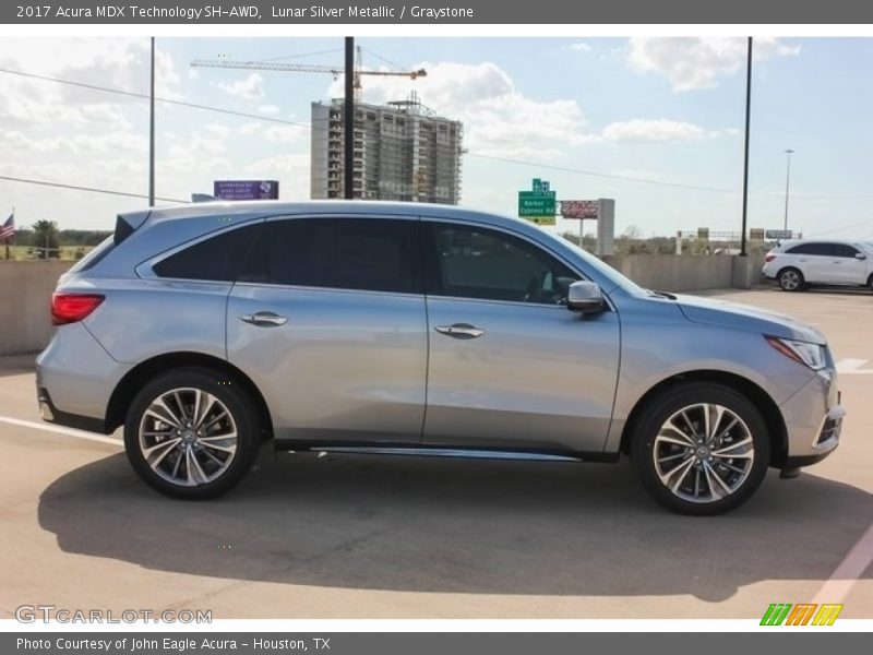 Lunar Silver Metallic / Graystone 2017 Acura MDX Technology SH-AWD