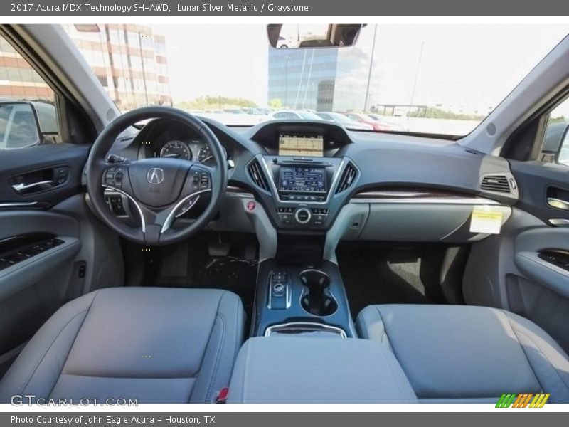 Lunar Silver Metallic / Graystone 2017 Acura MDX Technology SH-AWD