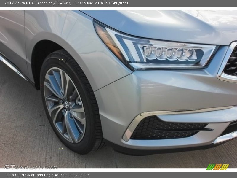 Lunar Silver Metallic / Graystone 2017 Acura MDX Technology SH-AWD