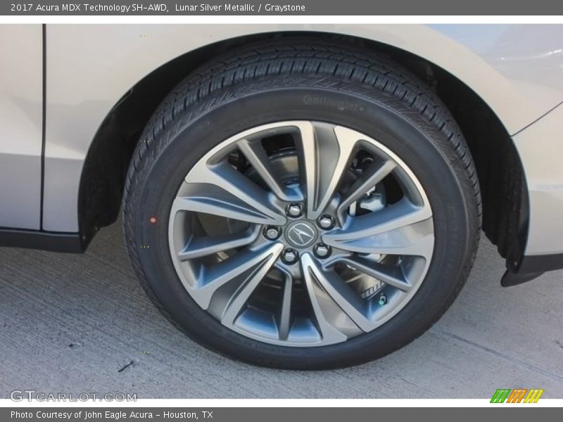 Lunar Silver Metallic / Graystone 2017 Acura MDX Technology SH-AWD