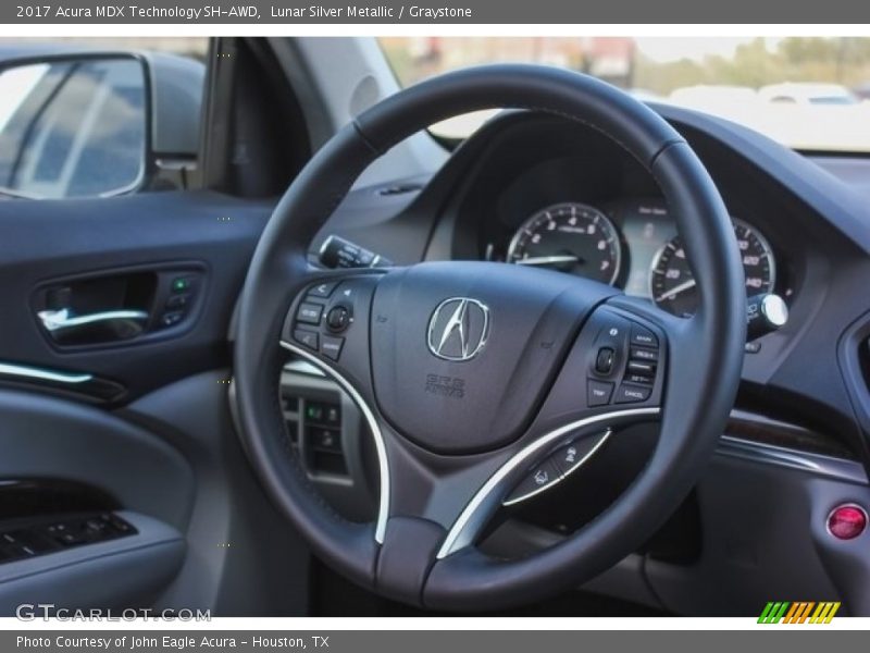 Lunar Silver Metallic / Graystone 2017 Acura MDX Technology SH-AWD