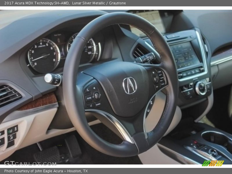 Lunar Silver Metallic / Graystone 2017 Acura MDX Technology SH-AWD