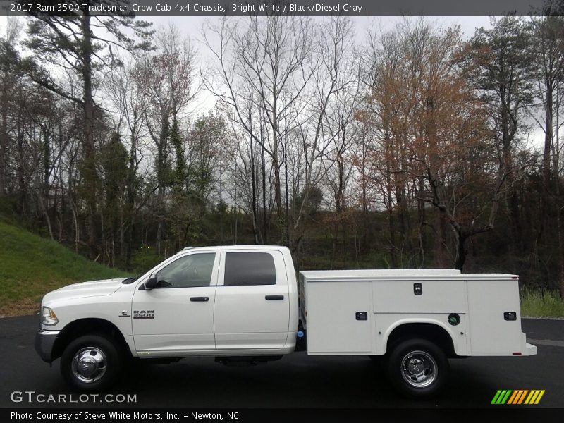 Bright White / Black/Diesel Gray 2017 Ram 3500 Tradesman Crew Cab 4x4 Chassis
