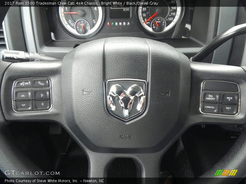 Bright White / Black/Diesel Gray 2017 Ram 3500 Tradesman Crew Cab 4x4 Chassis