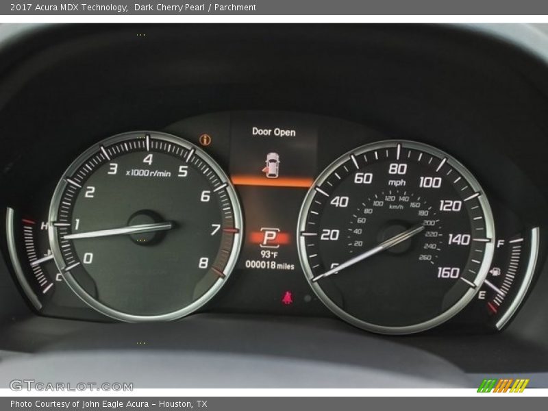 Dark Cherry Pearl / Parchment 2017 Acura MDX Technology