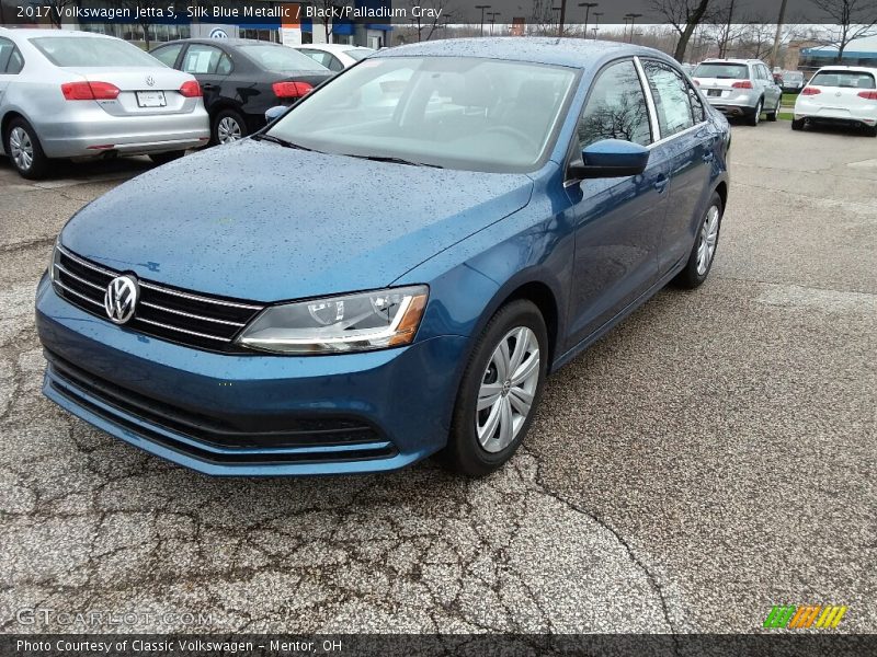 Silk Blue Metallic / Black/Palladium Gray 2017 Volkswagen Jetta S