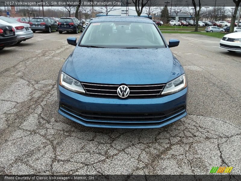 Silk Blue Metallic / Black/Palladium Gray 2017 Volkswagen Jetta S