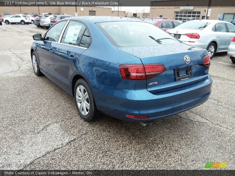 Silk Blue Metallic / Black/Palladium Gray 2017 Volkswagen Jetta S