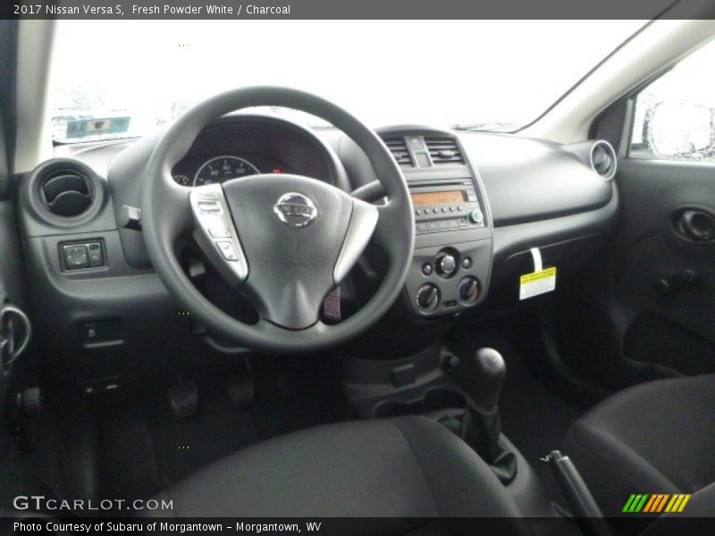 Fresh Powder White / Charcoal 2017 Nissan Versa S