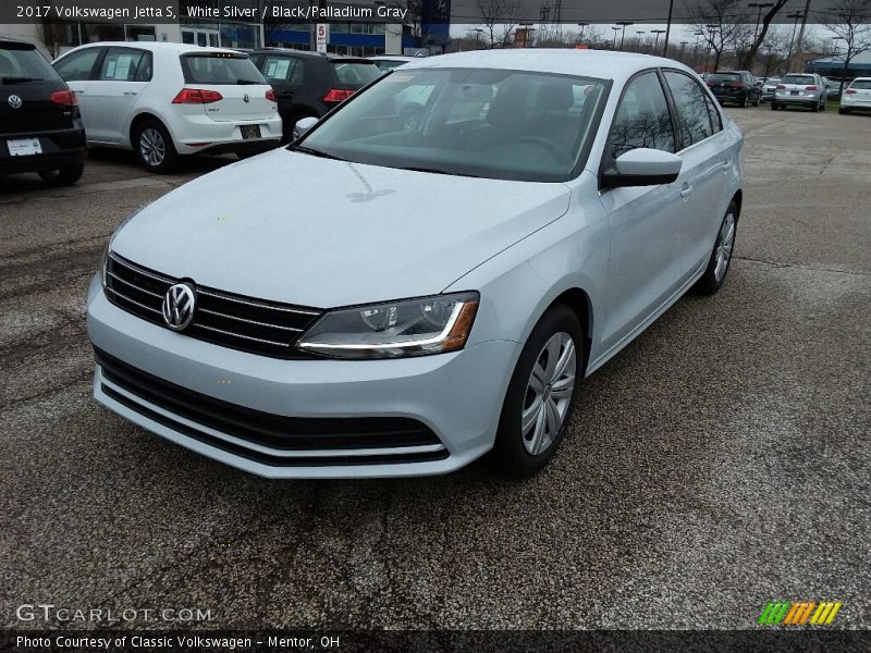 White Silver / Black/Palladium Gray 2017 Volkswagen Jetta S