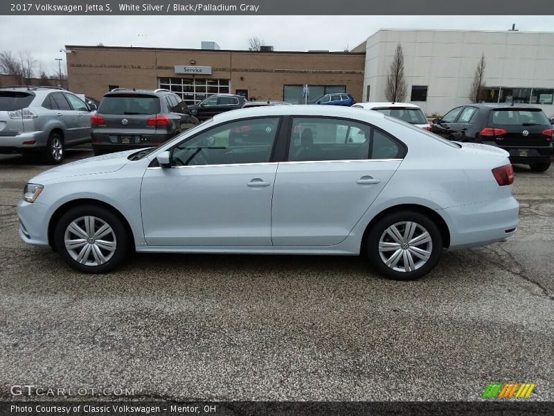 White Silver / Black/Palladium Gray 2017 Volkswagen Jetta S