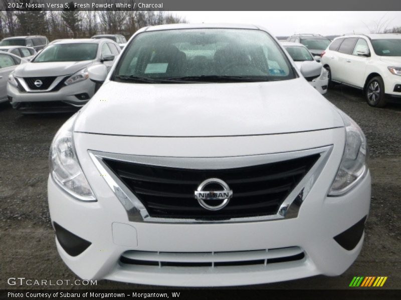 Fresh Powder White / Charcoal 2017 Nissan Versa S