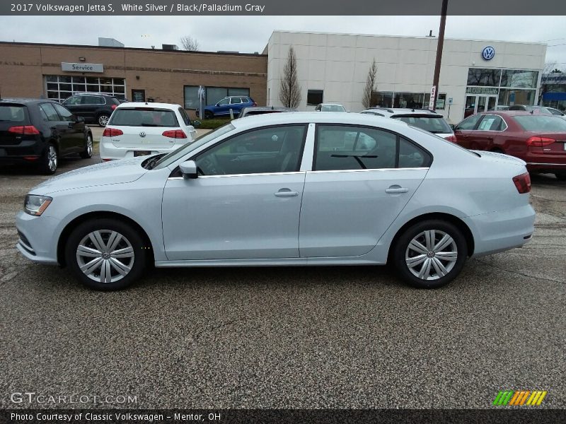 White Silver / Black/Palladium Gray 2017 Volkswagen Jetta S