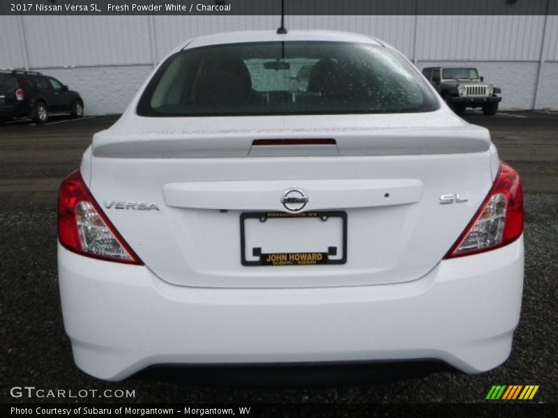 Fresh Powder White / Charcoal 2017 Nissan Versa SL